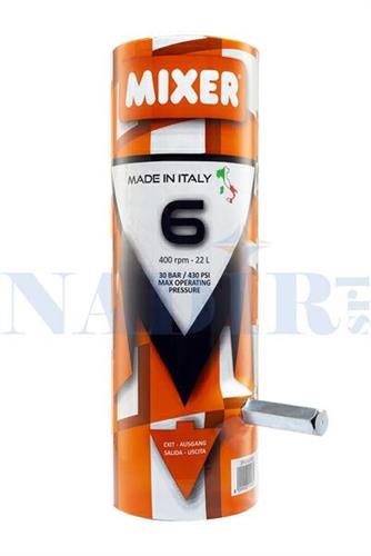 STATORE ARANCIO CON NASO TRIFASE D6-3 MIXER 6 PER INTONACO