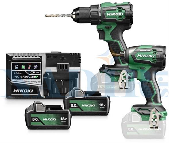 COMBO HIKOKI AVVITATORE 18V 70Nm+AVVITATORE IMPULSI 175NM+2BATT.5AH