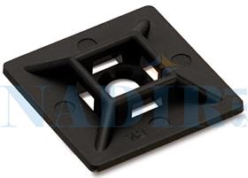 BASETTA FASCETTA CABLAGGIO NERA 19X19 C/BIADESIVO CF.100PZ