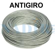 FUNE ACCIAIO ANTIGIRO 19X7 ø6X100MT PER ELEVATORE