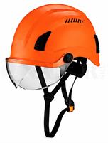 CASCO DA PONTEGGIATORE IN QUOTA COLORE ARANCIO CON VISIERA
