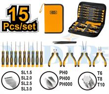 SET PRECISIONE PINZE + CACCIAVITI IN ASTUCCIO INGCO