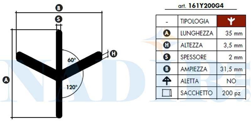 DISTANZIATORE RAIMONDI PAVIMENTO ROMBO MM.2 BUSTA 200PZ