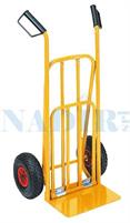 CARRELLO PORTASACCHI CON SPONDA RUOTE PNEUMAT. PORTATA KG.200