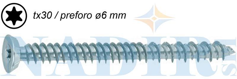 VITI TURBO PER CALCESTRUZZO TSP TX30 CF.100PZ ø 7.5X182