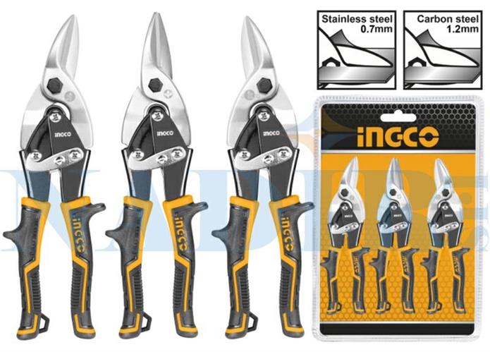 ASSORTIMENTO CESOIE INGCO 3PZ MM.250 APPENDIBILE CX-DX-SX