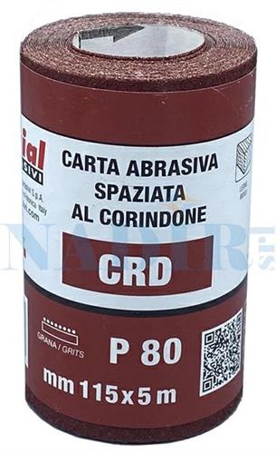 CARTA ABRASIVA MINI-ROLL MM.115X5MT GRANA 80