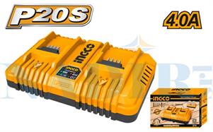 CARICABATTERIA RAPIDO DOPPIA BATTERIA INGCO 20V
