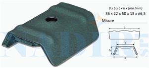 CAPPELLOTTO GRIGIO ANTRACITE GRECA 20 CON GUARNIZIONE IMBALLO PZ.100