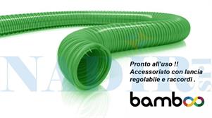 TUBO BAMBOO FORTE 5/8X15MT COLORE VERDE ACCESSORIATO