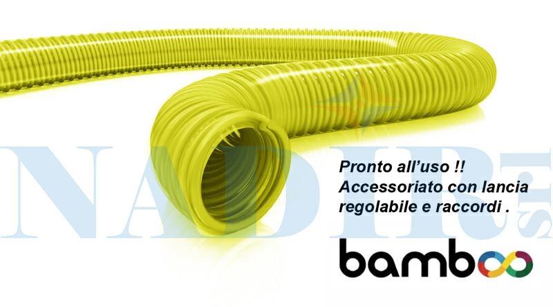 TUBO BAMBOO FORTE 5/8X15MT COLORE GIALLO ACCESSORIATO