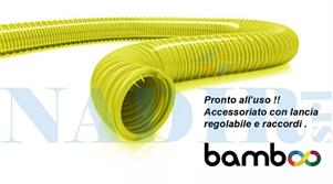 TUBO BAMBOO FORTE 5/8X15MT COLORE GIALLO ACCESSORIATO