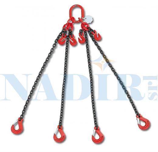 PENDENTI SOLLEVAMENTO A CATENA MT.2 4 BRACCI MAGLIA 7MM 3TON