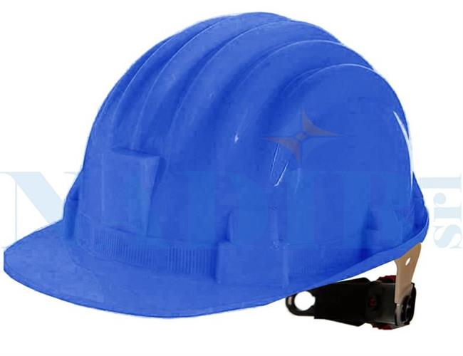 ELMETTO BLU CON MANOPOLA DI REGOLAZIONE CONFORME 89/686/CEE