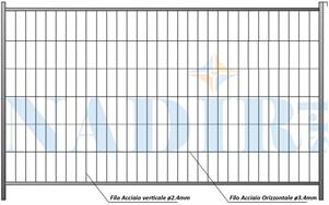 PANNELLO ZINCATO RECINZIONE MOBILE 4 TUBI STANDARD CM.330X200
