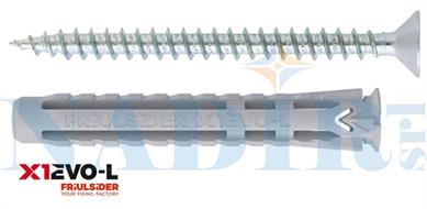 TASSELLO NYLON X1EVO-L ø8X60 CON BORDO E VITE