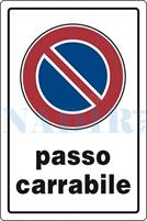 TARGA PLASTICA PASSO CARRABILE CM.30X20