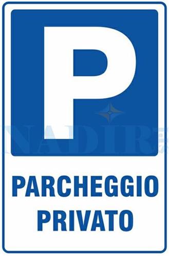 TARGA PLASTICA PARCHEGGIO PRIVATO P 30X20