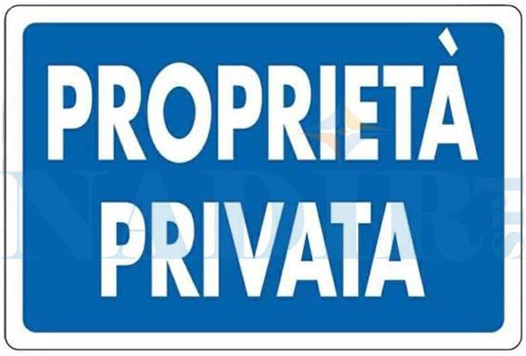 TARGA PLASTICA PROPRIETA' PRIVATA CM.20X30