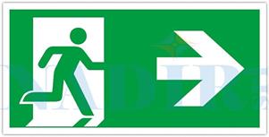 TARGA PLASTICA USCITA EMERGENZA DESTRA CM.30X20