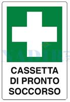 TARGA PLASTICA CASSETTA PRONTO SOCCORSO CM.30X20