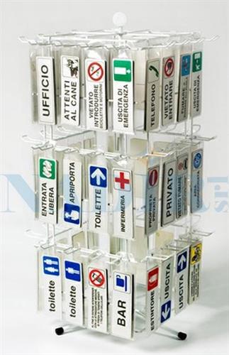 ESPOSTITORE VUOTO DA BANCO CON 48 GANCI PER ETICHETTE CM.15X5