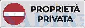 ETICHETTA ADESIVA CM.15X5 PROPRIETA PRIVATA
