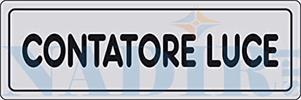 ETICHETTA ADESIVA CM.15X5 CONTATORE LUCE