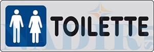 ETICHETTA ADESIVA CM.15X5 TOILETTE M-F