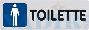 ETICHETTA ADESIVA CM.15X5 TOILETTE UOMO