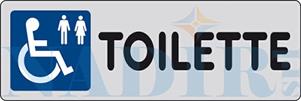 ETICHETTA ADESIVA CM.15X5 TOILETTE DISABILI