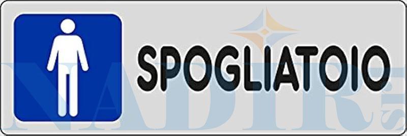 ETICHETTA ADESIVA CM.15X5 SPOGLIATOIO UOMINI