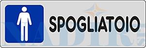 ETICHETTA ADESIVA CM.15X5 SPOGLIATOIO UOMINI
