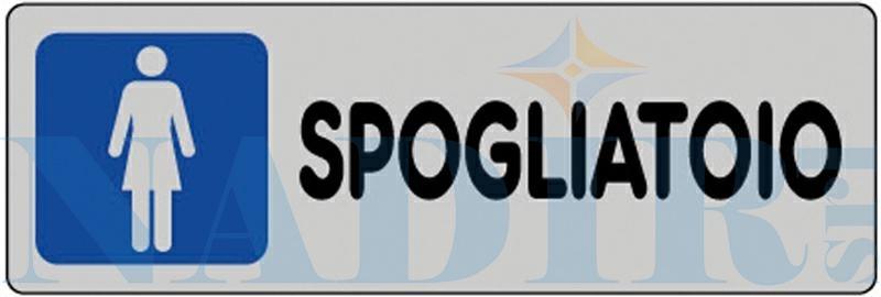 ETICHETTA ADESIVA CM.15X5 SPOGLIATOIO DONNE