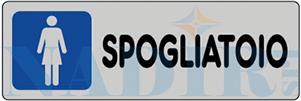 ETICHETTA ADESIVA CM.15X5 SPOGLIATOIO DONNE