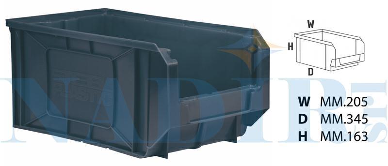 CASSETTO CONTENITORE PVC SERIE KEYBOX 4 MM.205X345X163H