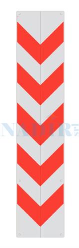 CARTELLO SEGNALAZIONE ANGOLI PONTEGGIO CM.180X38 SENZA RIFRANGENTE