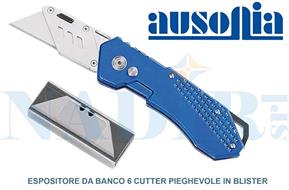 NUOVO ESPOSITORE DA BANCO 6 CUTTER PIEGHEVOLE LAMA TRAPEZIO+LAME