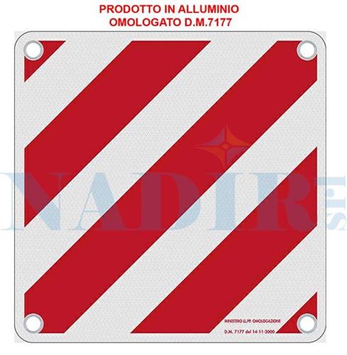 CARICO SPORGENTE OMOLOGATO ALLUMINIO CM.50X50 CON 4 CATARIFRANGENTI