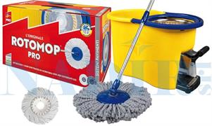ROTOMOP PRO SECCHIO CESTELLO ALLUMINIO MANICO + 2 REFIL 500 FRANGE