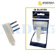 SPINA VOLANTE SALVASPAZIO BIANCA DIRITTA 16A BIANCA 2P+T BLISTER