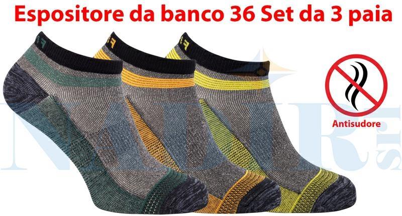 NUOVO EXPO DA BANCO 36KIT DA 3 PAIA ASSORTITE CALZINO DA 39 A 46