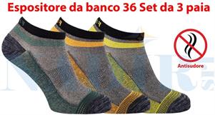 NUOVO EXPO DA BANCO 36KIT DA 3 PAIA ASSORTITE CALZINO DA 39 A 46