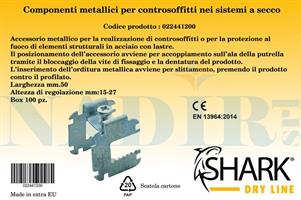 AGGANCIO SCATTO UNIVERSALE PER PUTRELLA PROFILO DA SOFFITTO 27/50