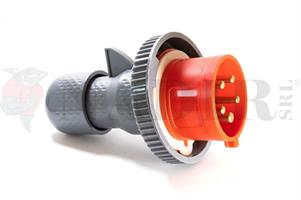 SPINA VOLANTE INDUSTRIALE 5 POLI ROSSA 32A 380V 3P+N+T IP67 VB-0252