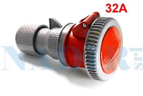 PRESA VOLANTE INDUSTRIALE 5 POLI ROSSA 32A 380V 3P+N+T IP67 VB-2252