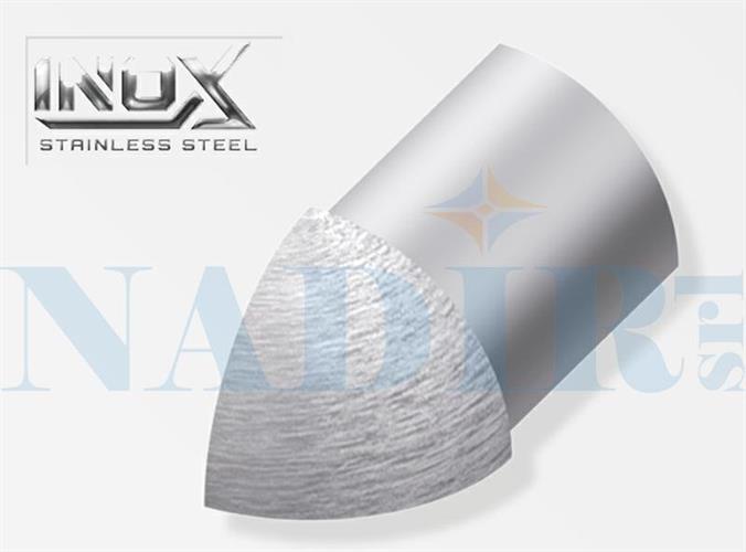 CAPSULA ESTERNA TONDA INOX SPAZZOLATO SATINATO H.12.5