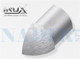 CAPSULA ESTERNA TONDA INOX SPAZZOLATO SATINATO H.12.5