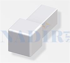 CAPSULA QUADRA ALLUMINIO ARGENTO PROFILO JOLLY H.12.5