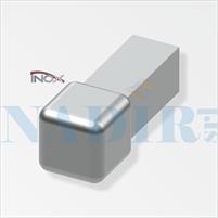 CAPSULA QUADRA INOX LUCIDO H.12.5